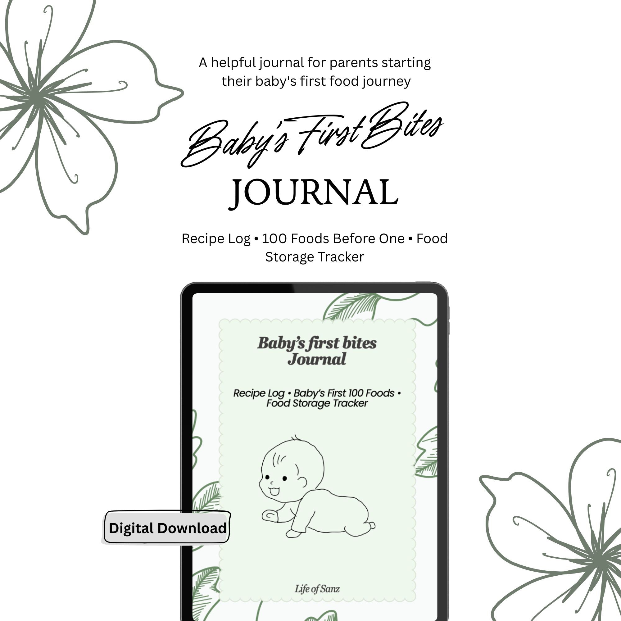 Baby’s First Bites Journal (Digital Download)